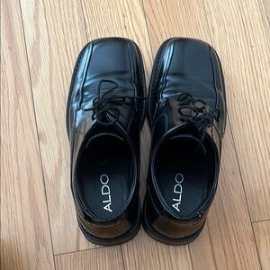 ALDO Black Dress Shoes Leather